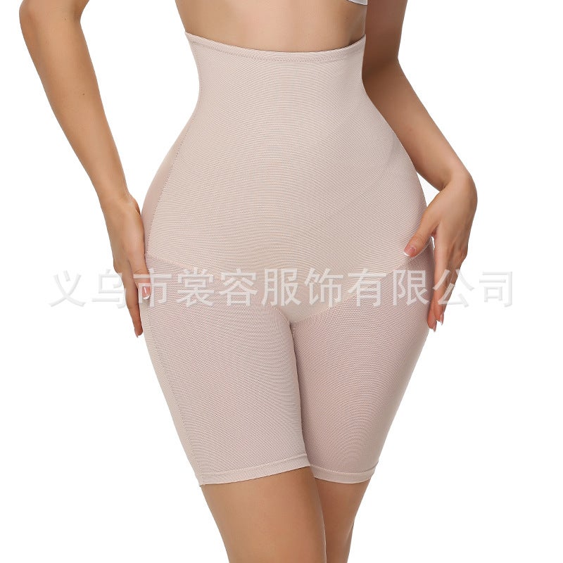 High-Waist Double-Layer Impervious Body-Shaping Abdominal Pants Strong Belly-Closing Body Tight Boxer Shorts - Image 1